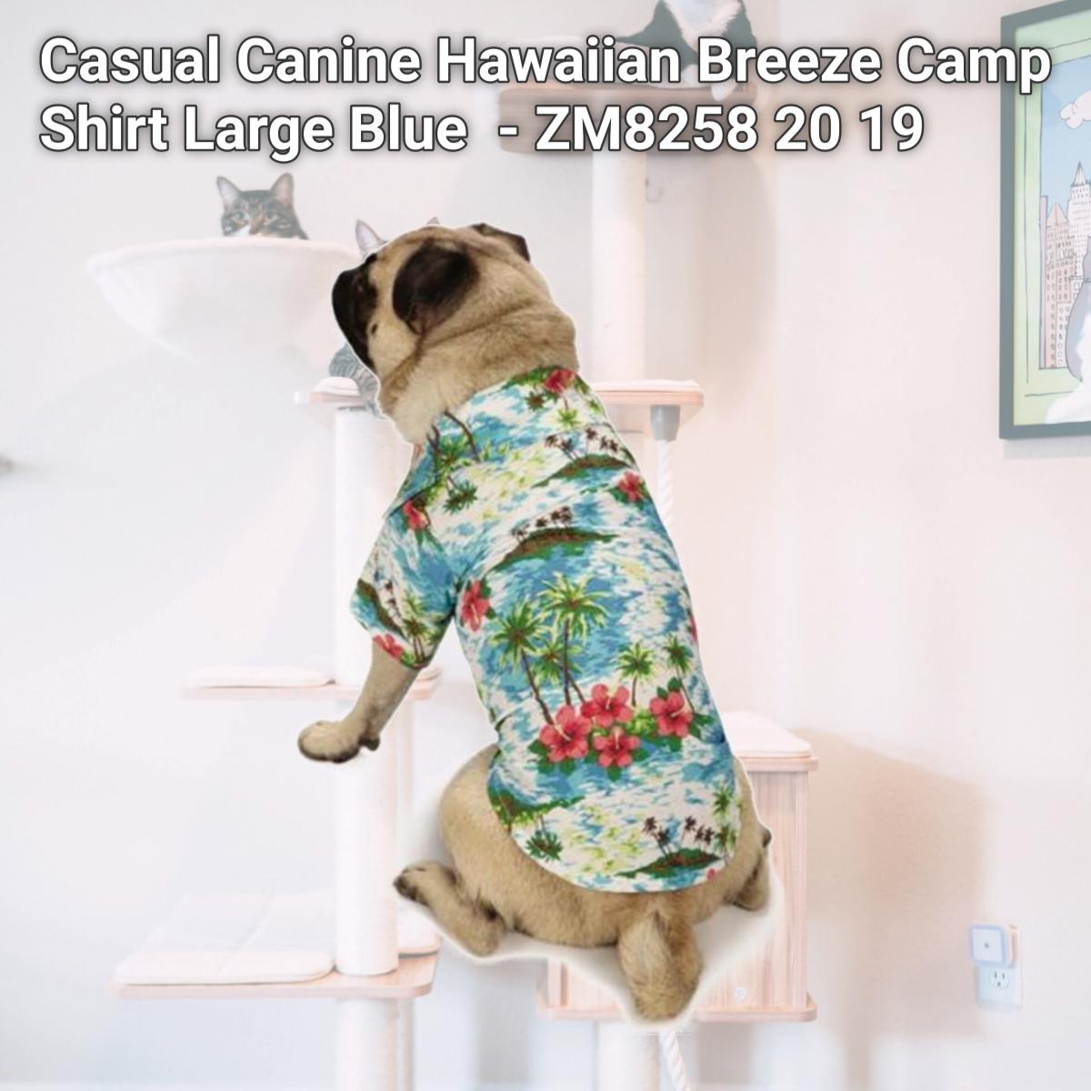 Picture of Casual Canine Hawaiian Breeze Camp Shirt Large Blue  - ZM8258 20 19