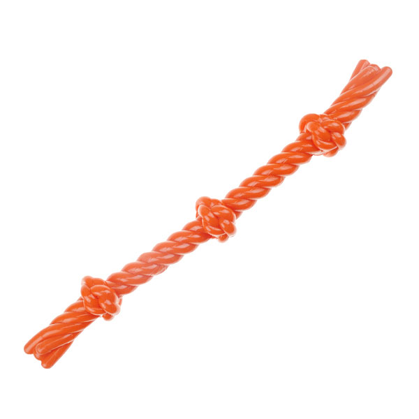 TPR 3 Knot Rope Dog Toy, Orange