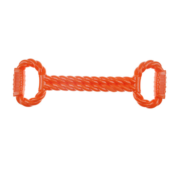 19 in. TPR Tug with Handles Toy, Orange
