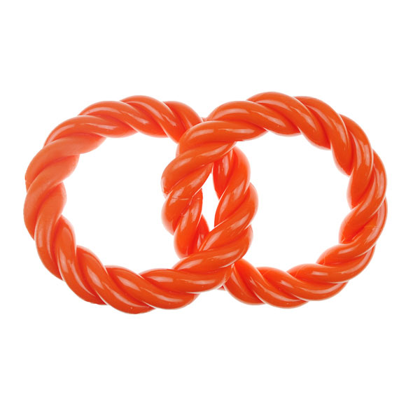 Infinity ZD2059 69 TPR 2 Rings Tug Toy, Orange