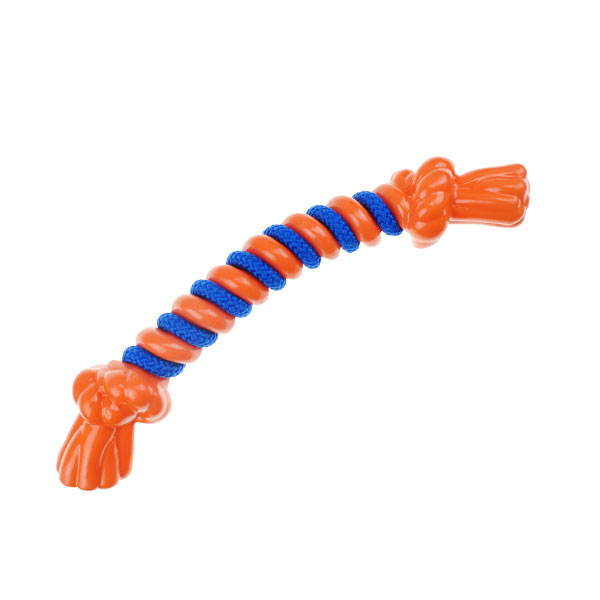 Infinity ZD2068 18 69 TPR & Rope Bone Toy, Orange - Large