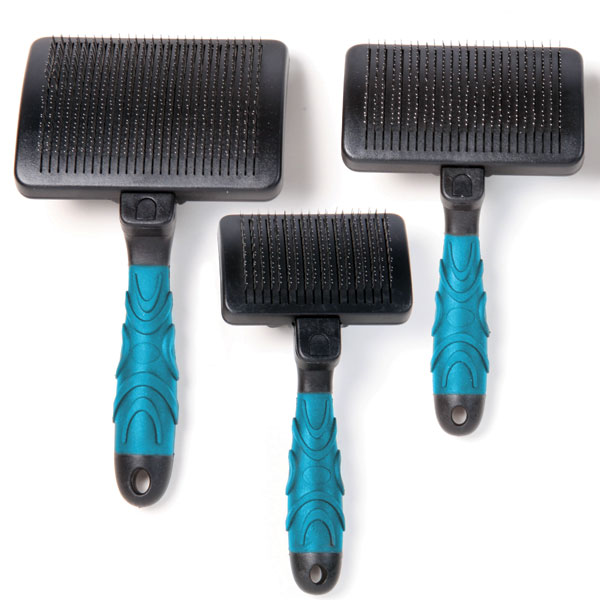 Picture of Master Grooming Tools TP0352 18 19 Self Cleaning Slicker Brush, Blue - Large