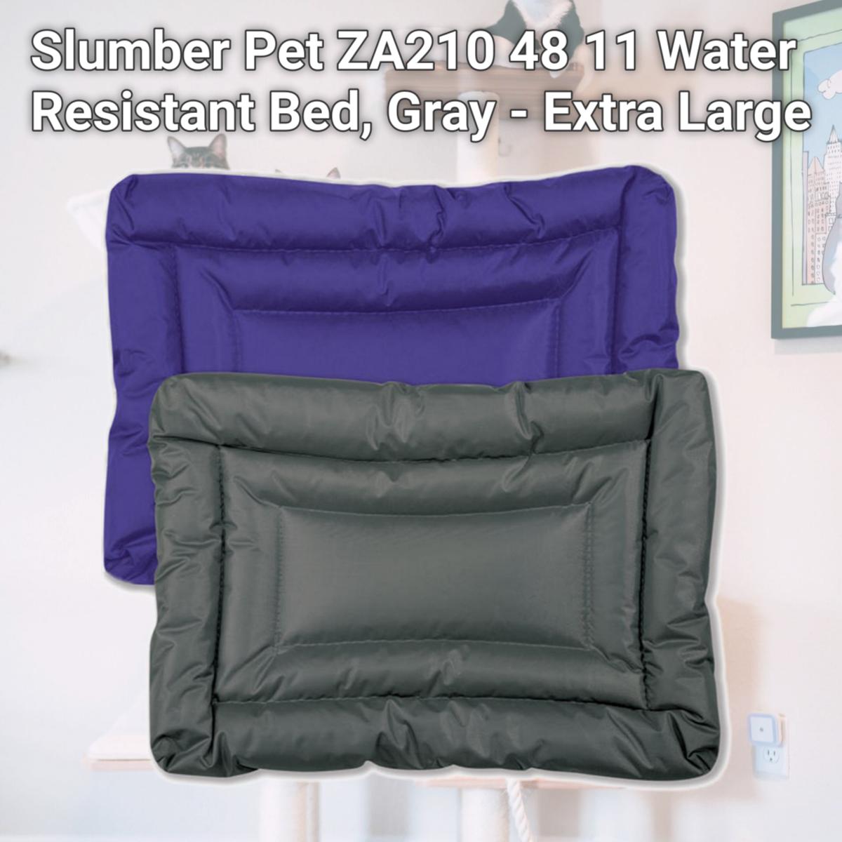 Picture of Slumber Pet ZA210 48 11 Water Resistant Bed, Gray - Extra Large