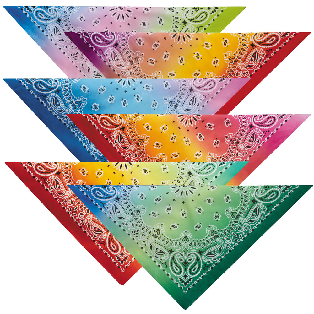 Picture of Aria DT1399 01 43 Paisley Bandana&#44; Green & Orange