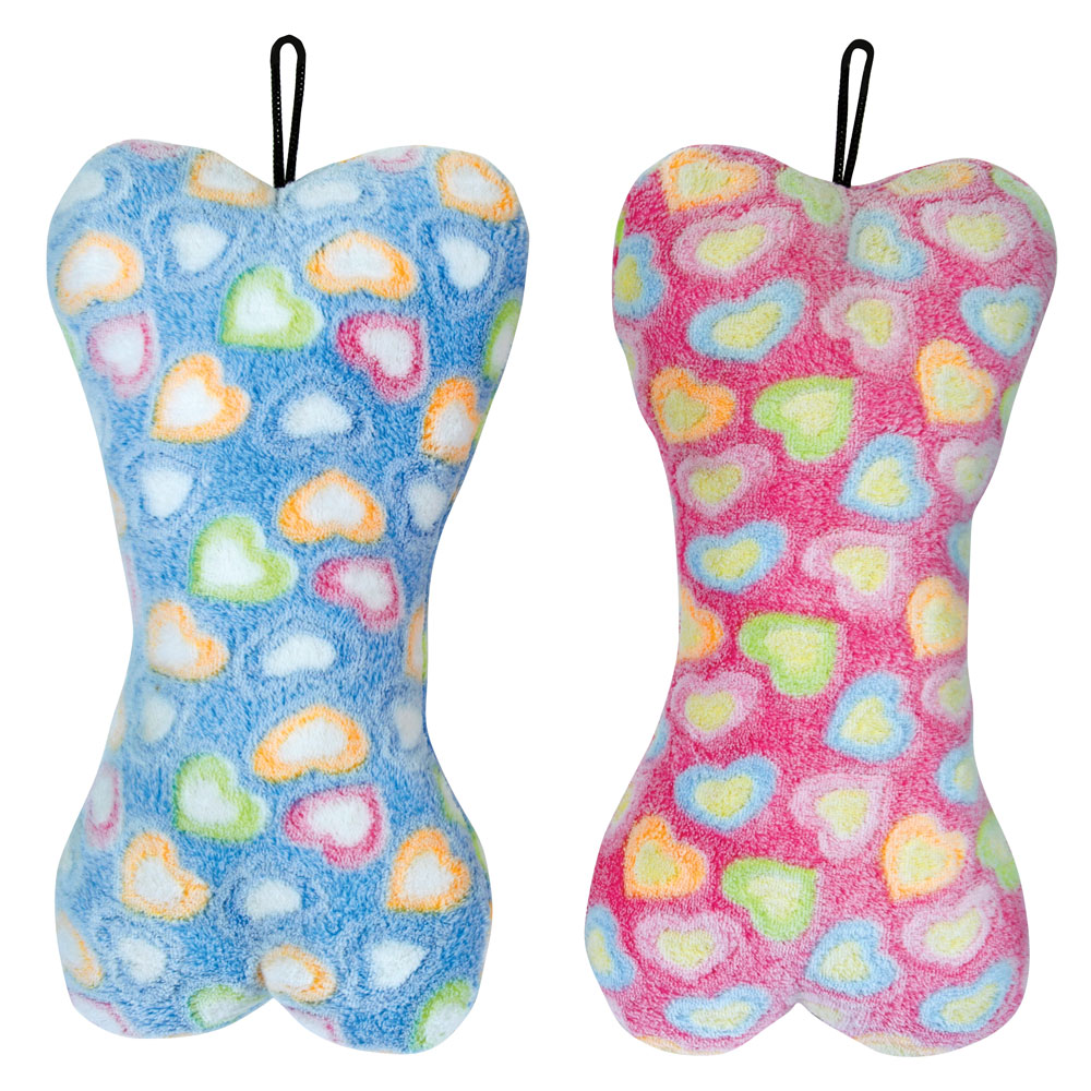 Picture of Zanies ZA1901 12 19 7.5 in. Sweetheart Snuggle Bone Pet Toy, Blue