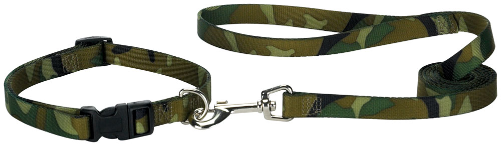 Picture of Casual Canine ZA6751 44 43 4 ft. x 0.62 in. Camo Dog Leash Lead&#44; Green