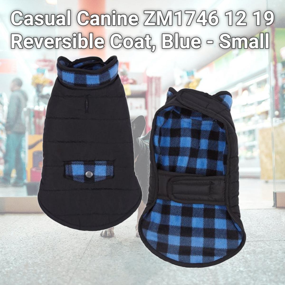 Picture of Casual Canine ZM1746 12 19 Reversible Coat, Blue - Small