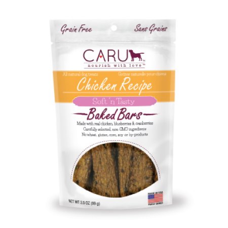 Picture of Caru Pet Food 30700505 3.5 oz Tasty Baked Bars Grain - Chicken Recipe Dog Treats