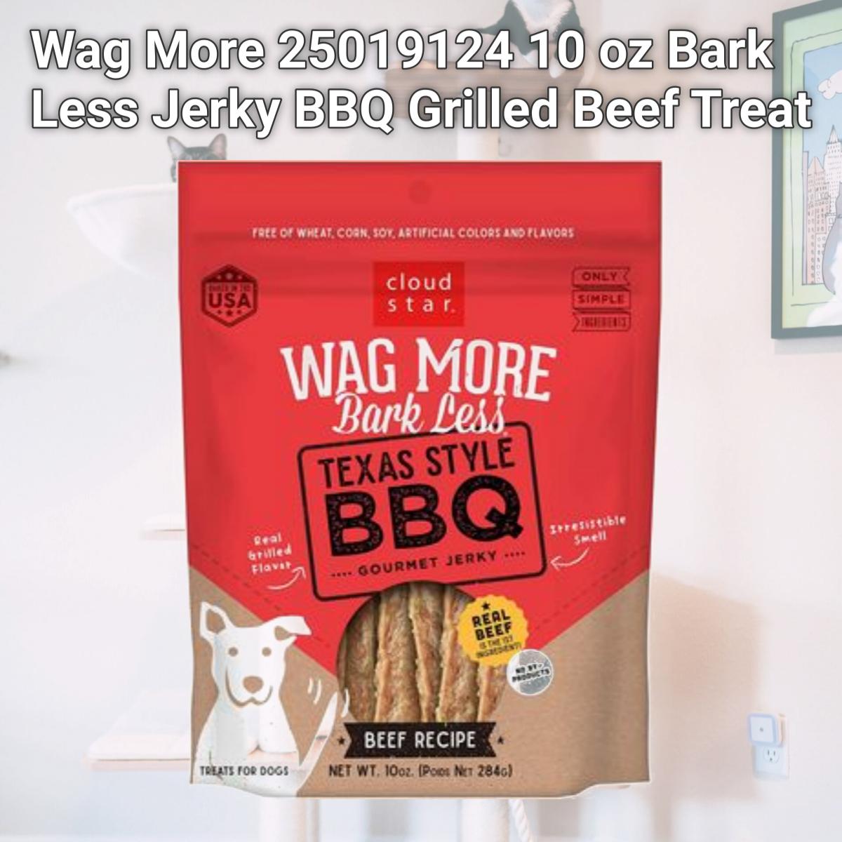 Picture of Wag More 25019124 10 oz Bark Less Jerky BBQ Grilled Beef Treat