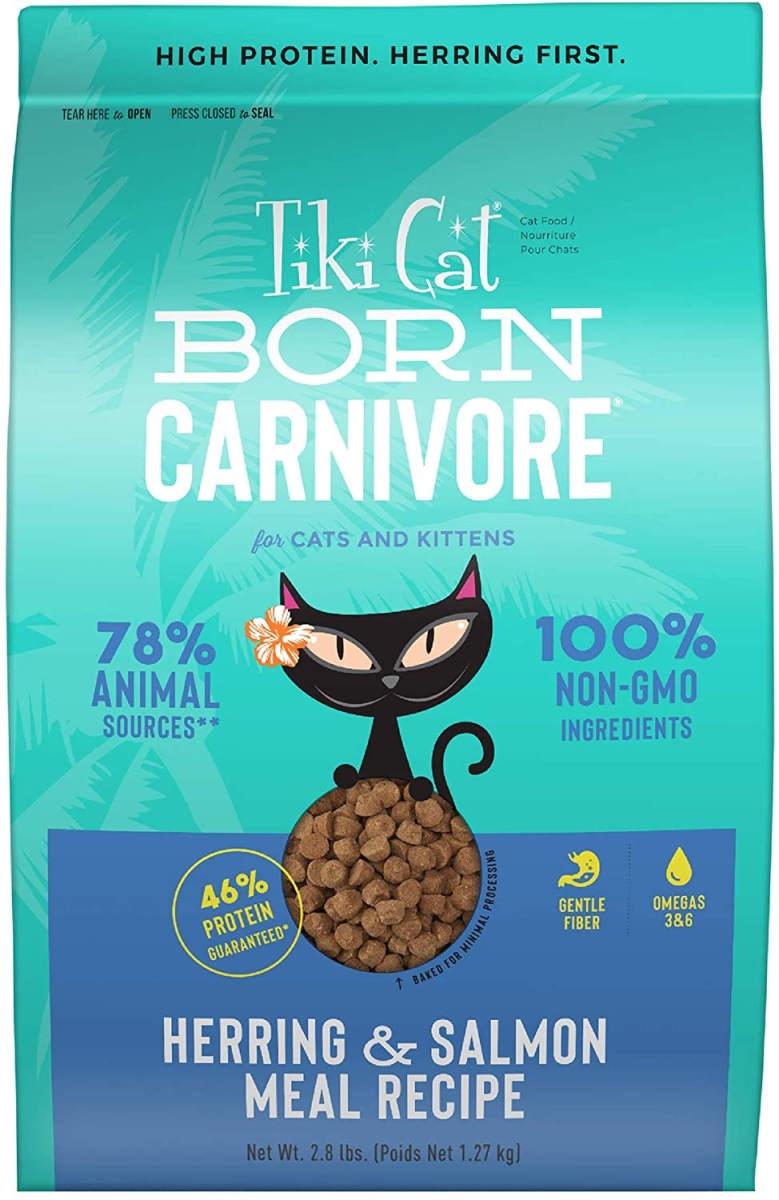 Picture of Tiki Pet 25147017 2.8 lbs Born Carnivore Herring & Salmon Dry Food for Cat