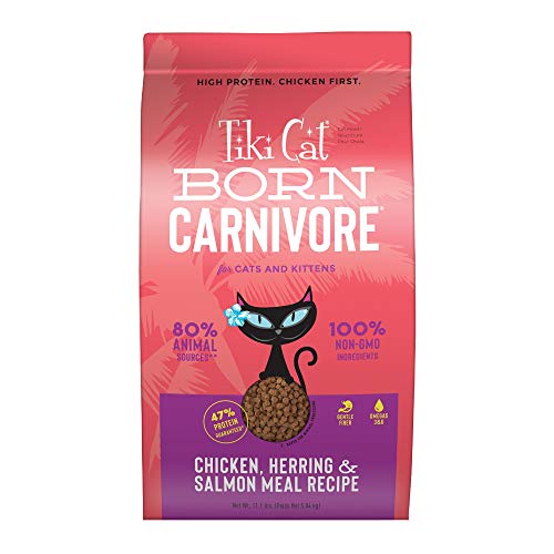 Picture of Tiki Pet 25147023 11.1 lbs Born Carnivore Chicken & Herring Dry Food for Cat