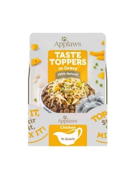 Picture of Applaws 16500639 3 oz Dog Food Taste Toppers - Chicken&#44; Peas - Pumpkin & White Bean in Gravy Pouch