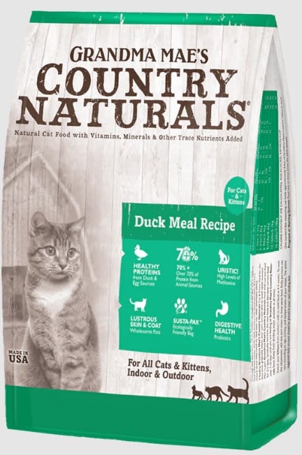 Picture of Grandma Mae 46000752 6 lbs Country Naturals Duck Dry Cat Food