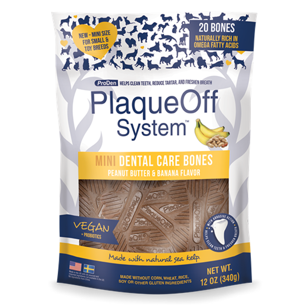 Picture of Proden 51888076 12 oz Mini Dental Care Bones for Dogs&#44; Peanut Butter & Banana