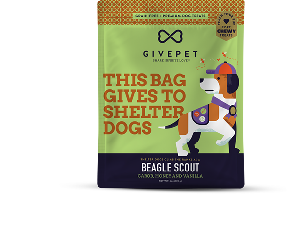 Picture of Givepet 45118890 6 oz Grain Free Beagle Scout Dog Treat