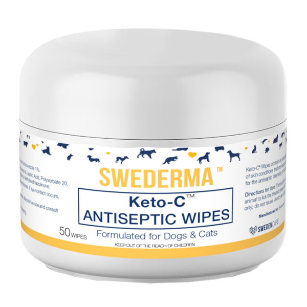 Swederma Keto-C® Antiseptic Wipes for Dogs and Cats - 50 Count