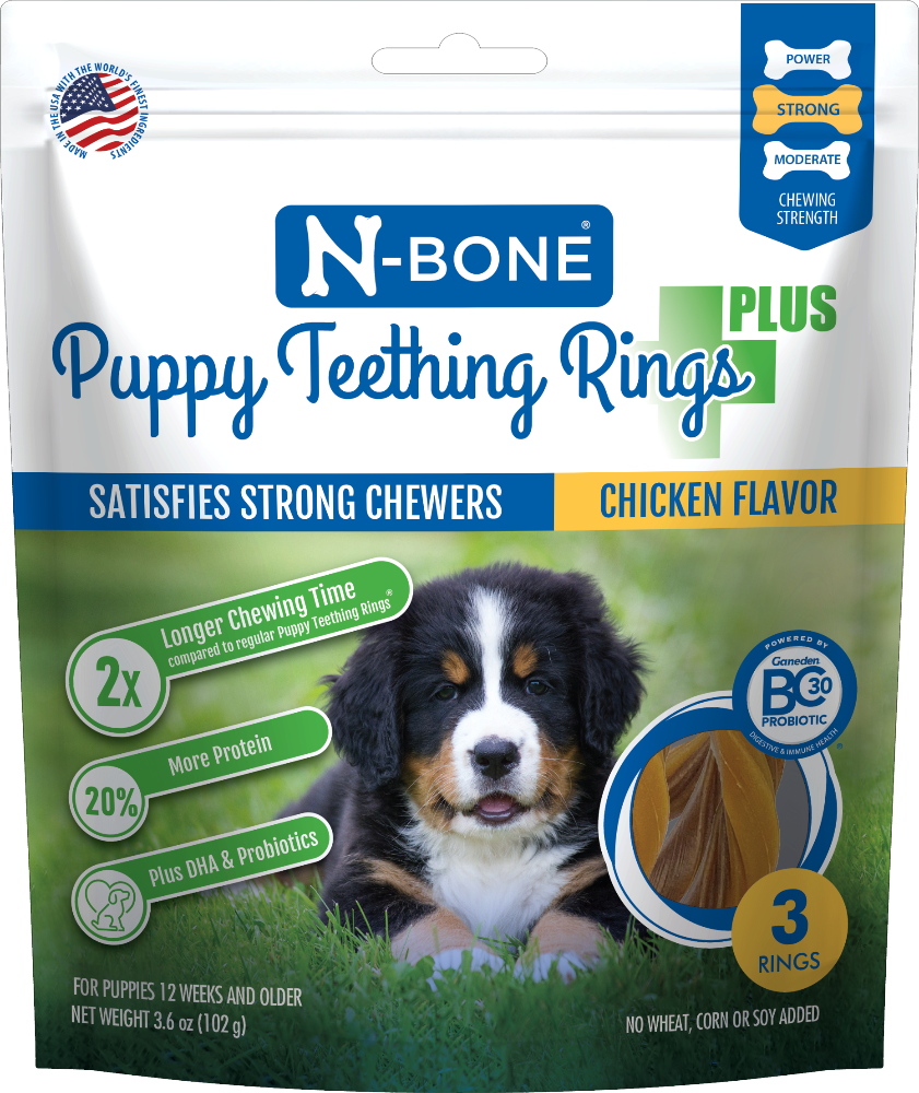 Picture of N-Bone 67591254 Plus Teething Rings for Dogs, Chicken - Pack of 3