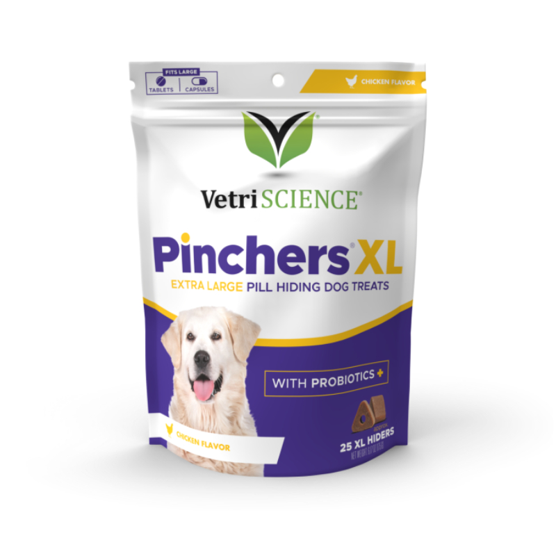 Picture of VetriScience 75401741 25 Count 6.17 oz Pinchers XL Pill-Hiding Treats for Dogs - Chew - Chicken Flavor
