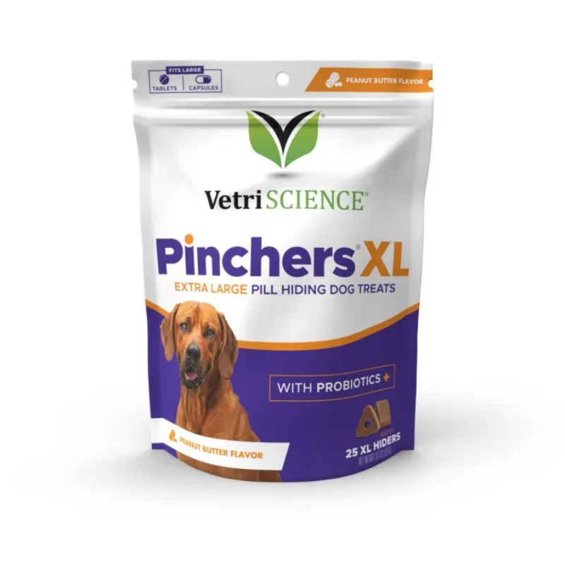 Picture of VetriScience 75401744 25 Count 6.17 oz Pinchers XL Pill-Hiding Treats for Dogs - Chew - Peanut Butter Flavor