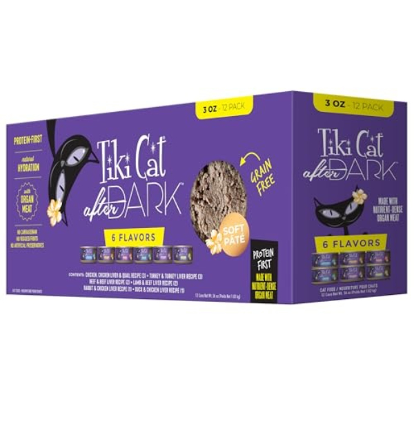 25111502 3 oz Cat After Dark Pate Variety Pack Wet Cat Food for Adult Cats