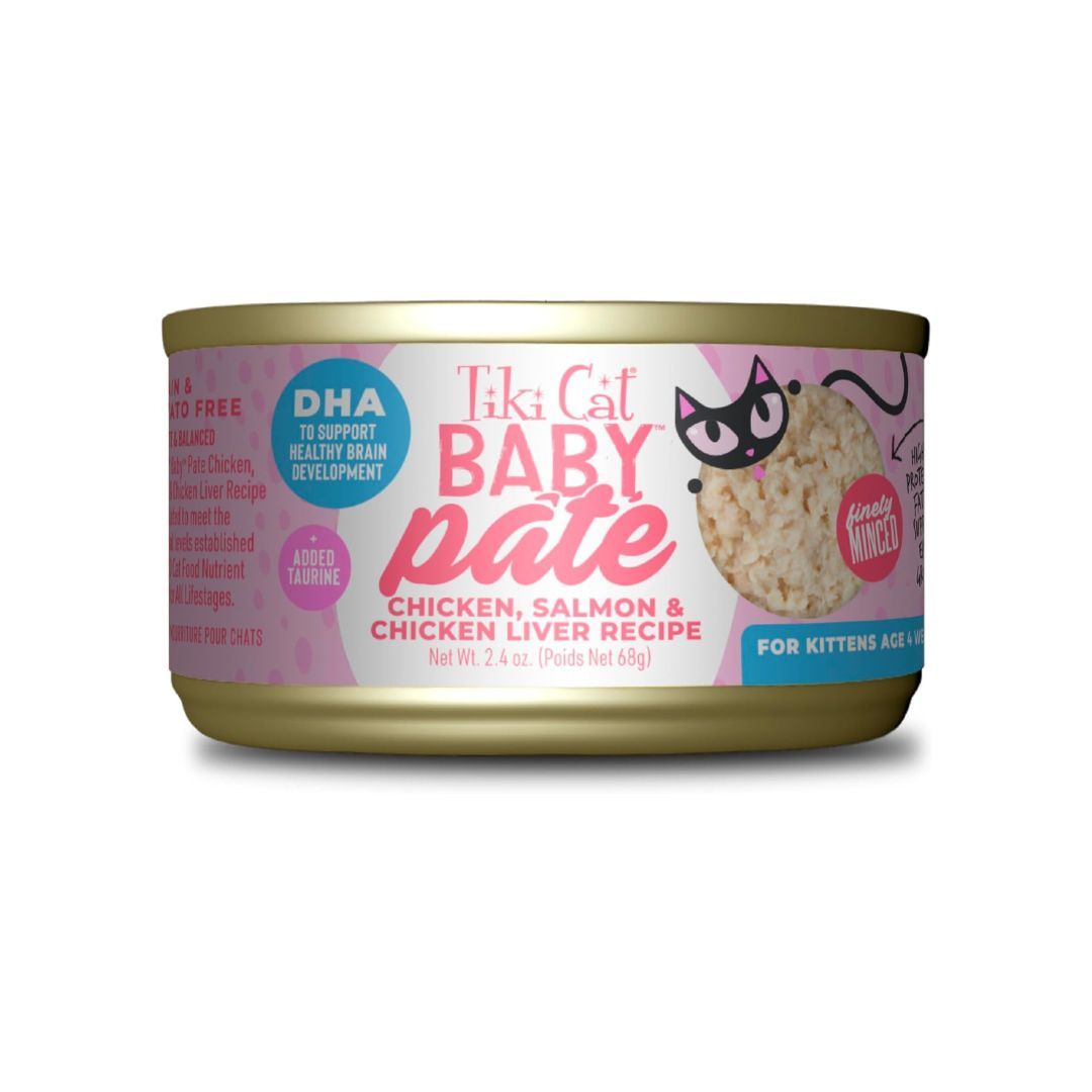 25111076 2.4 oz Cat Pate Kitten Chicken Salmon Food