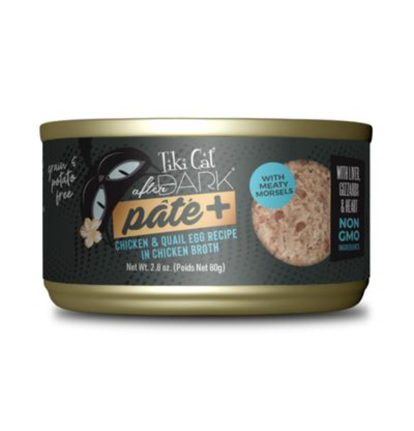 25198951 2.8 oz After Dark Pate Plus Chicken & Quail Egg Wet Food for Cats