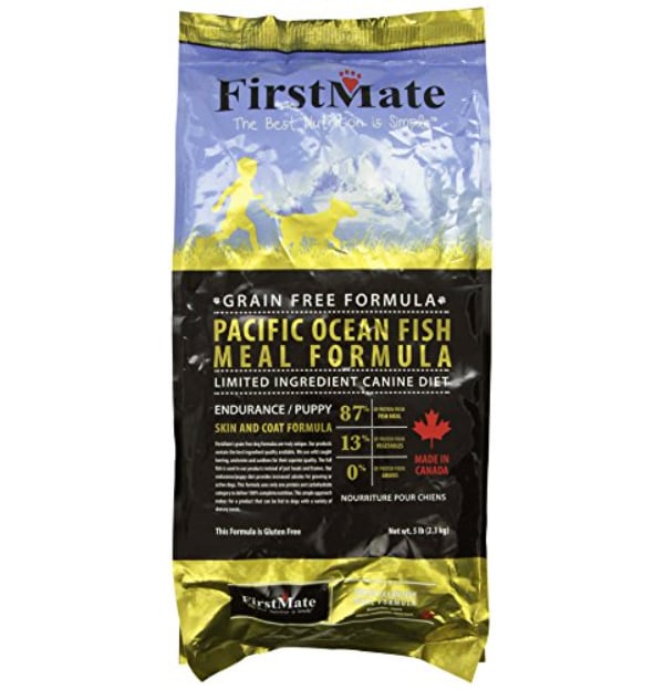 Picture of FirstMate 40310074 5 lbs Endurance Puppy Pacific Ocean Fish Meal Formula L.I.D. Grain-Free Dry Dog Food