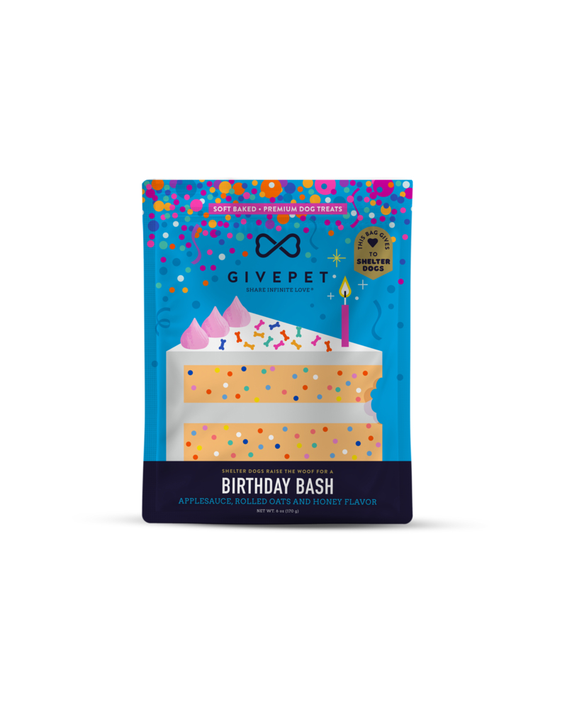 Picture of GivePet 45118904 6 oz Soft & Chewy Dog Treats - Birthday Bash