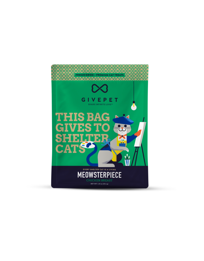 Picture of GivePet 45118913 1.25 oz Freeze-Dried Cat Treats - Meowsterpiece Chicken Breast