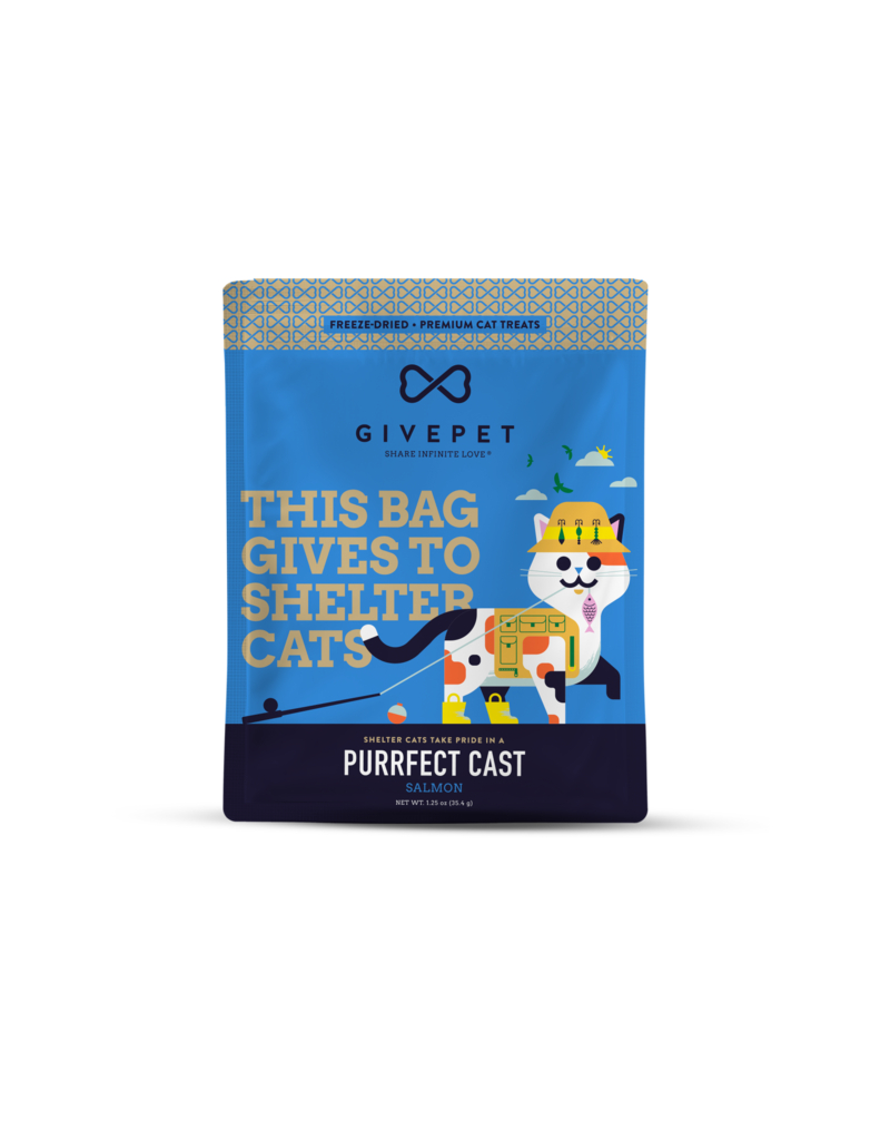 Picture of GivePet 45118914 1.25 oz Freeze-Dried Cat Treats - Purrfect Cast Salmon