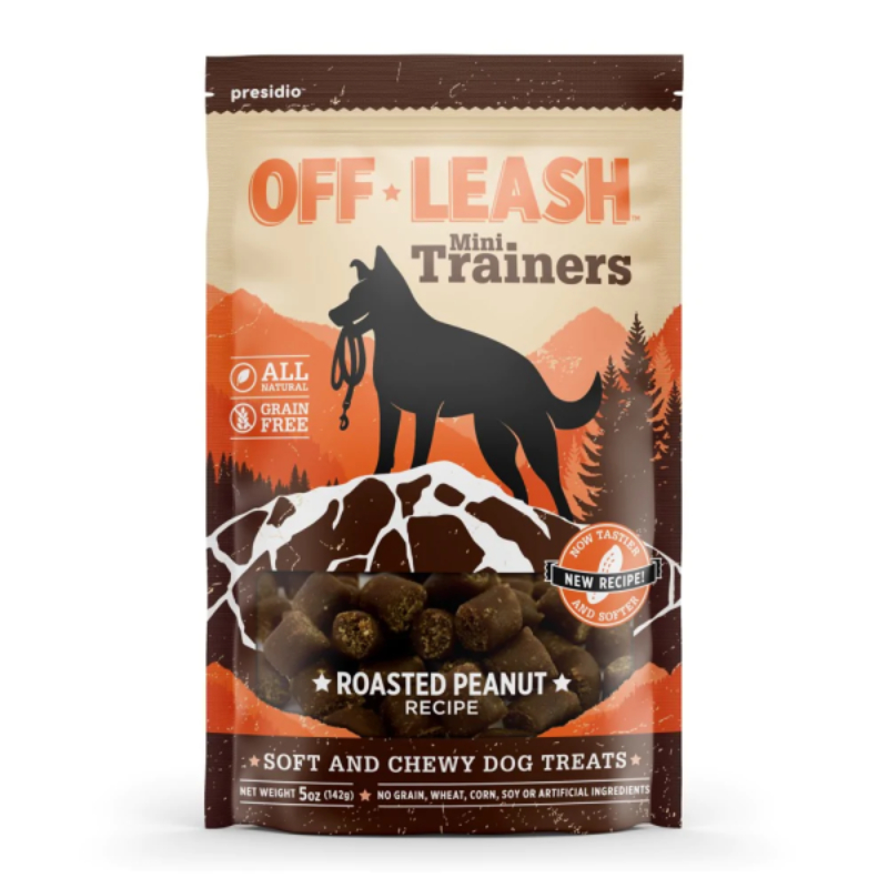 Picture of Presidio Natural 30200699 12 oz Off Leash GF Mini Trainers Roasted Peanut for Dogs