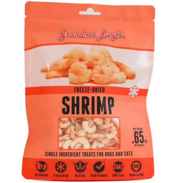Picture of Grandma Lucys 46158010 0.65 oz Shrimp Grain-Free Freeze-Dried Dog & Cat Treats