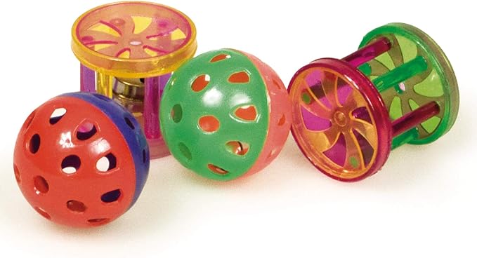 Picture of Trixie Pet Products 89164858 4.5 cm Balls & Rolls with Bell - Pack of 60