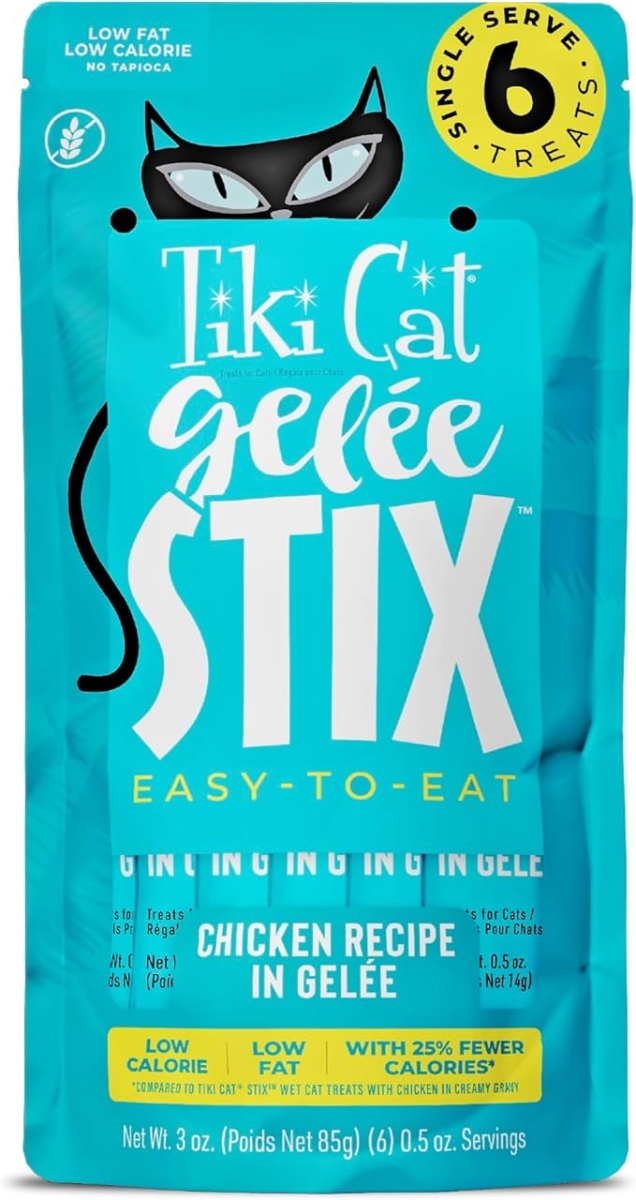 25111167 3 oz Stix Gelee Wet Cat Treats - Chicken