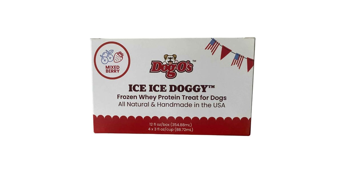 Picture of Dog-O S 31400318 3 oz Frozen Ice Doggy Dog Treat&#44; Mixed Berry - Pack of 4