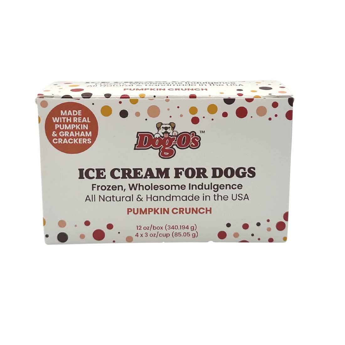Picture of Dog-O S 31400394 3 oz Frozen Ice Cream Dog Treat&#44; Pumpkin Crunch - Pack of 4