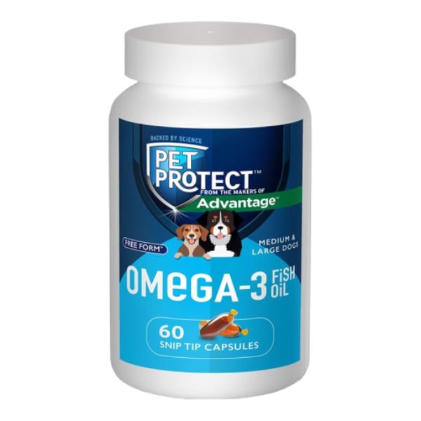 Picture of Elanco 20400154 Bayer Protect Omega-3 Fish Oil Capsules for Dogs - Medium & Large - 60 Count