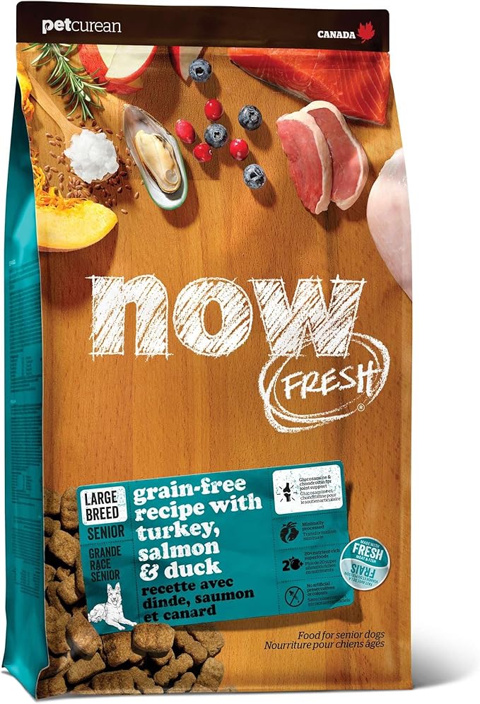 Picture of Petcurean 77100458 Now Fresh Grain Free Breed Senior Dog Food - Large - 25 lbs