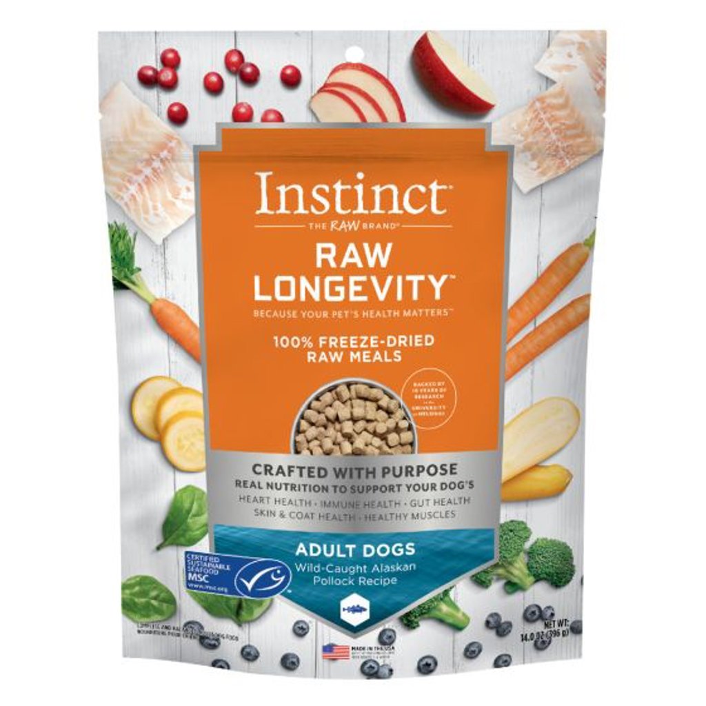 Picture of Natures Variety - Instinct 65062136 14 oz Longevity Freeze Dried Raw Meals Pollock Dog Treat
