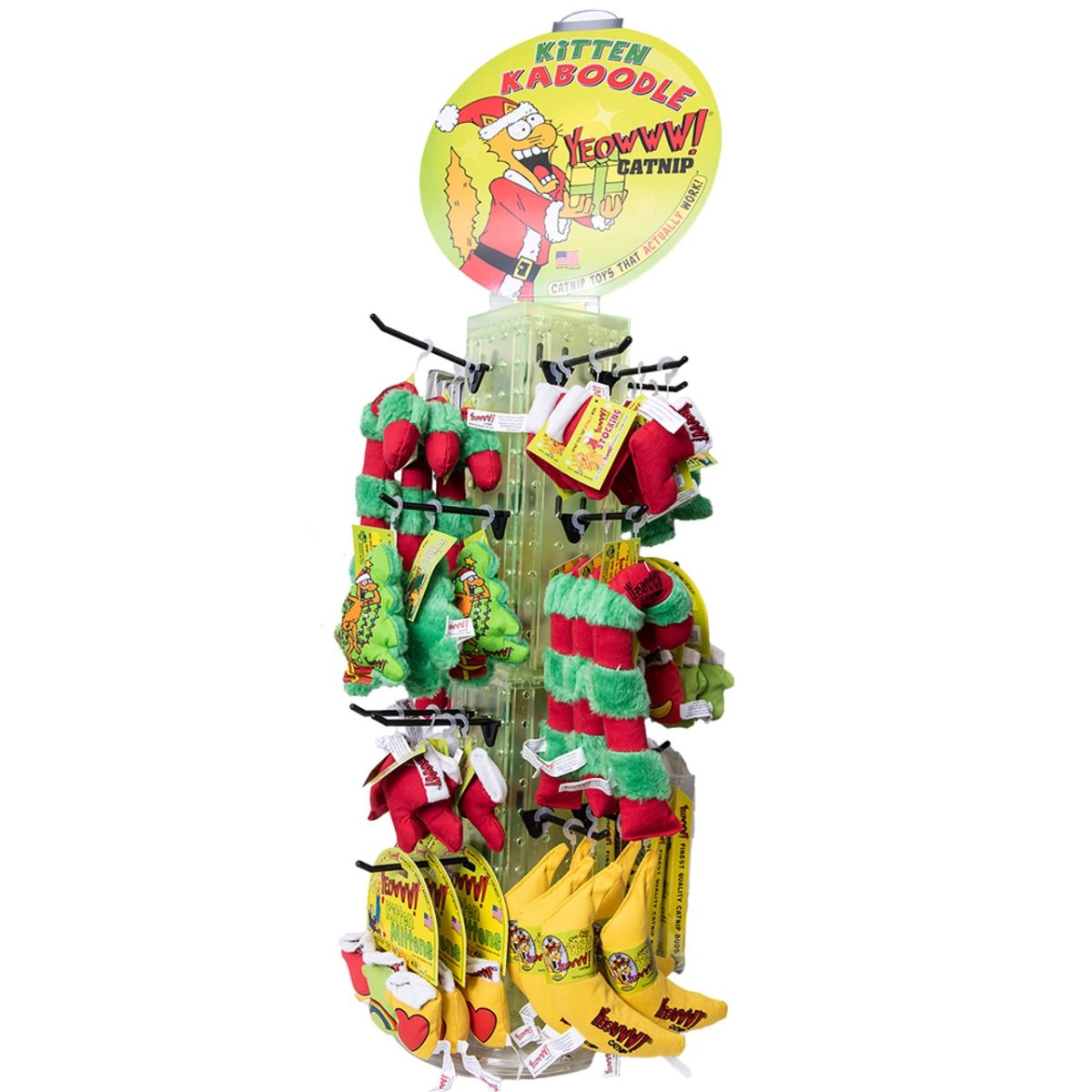 Picture of Yeowww Catnip 96500348 Holiday Kitten Kaboodle Display - 72 Piece