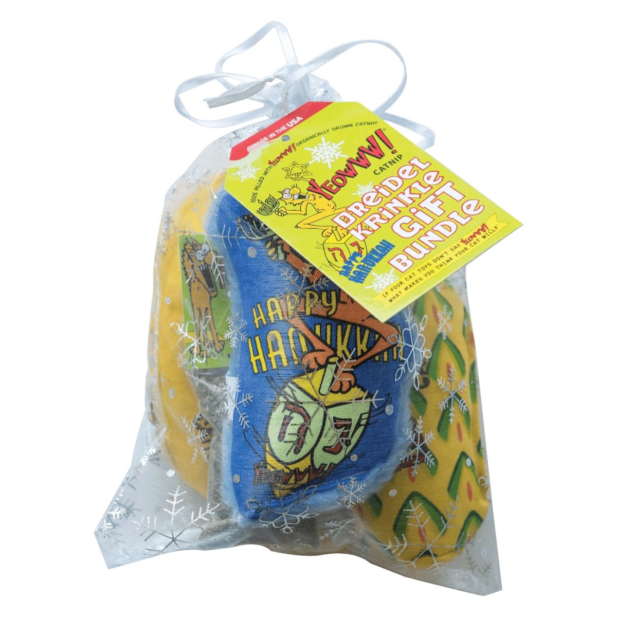 Picture of Yeowww Catnip 96500445 Dreidel Krinkle Holiday Gift Bundle