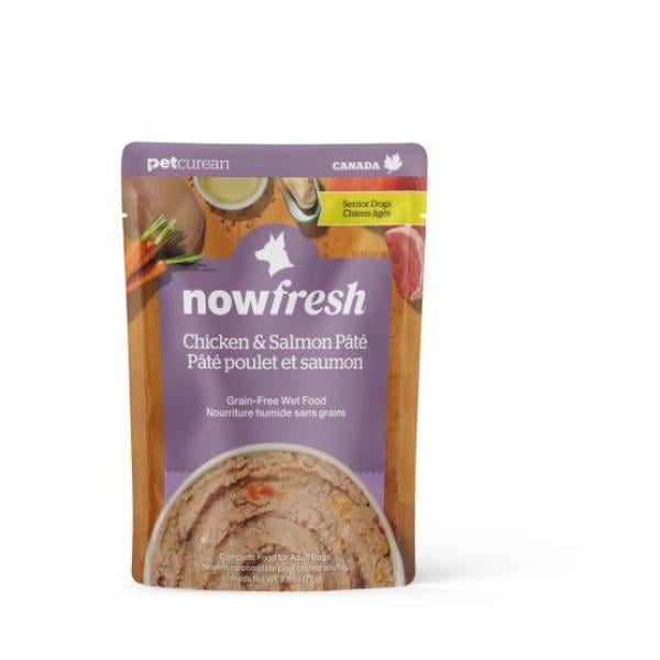 Picture of Petcurean 77100824 2.8 oz Now Fresh Grain-Free Wet Food for Senior Dog&#44; Chicken & Salmon Pate