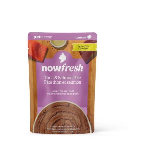 Picture of Petcurean 77100830 2.5 oz Now Fresh Grain-Free Wet Food for Senior Cat - Tuna & Salmon Pate