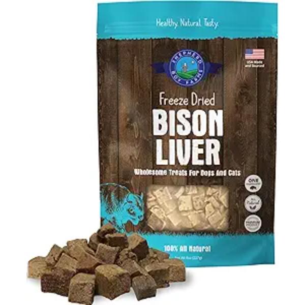 Picture of Shepherd Boy Farms 82704720 8 oz Freeze Dried Dog & Cat Treats&#44; Bison Liver