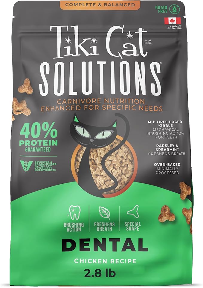 25111154 Dental Solutions Dry Cat Food  Chicken  28 lbs