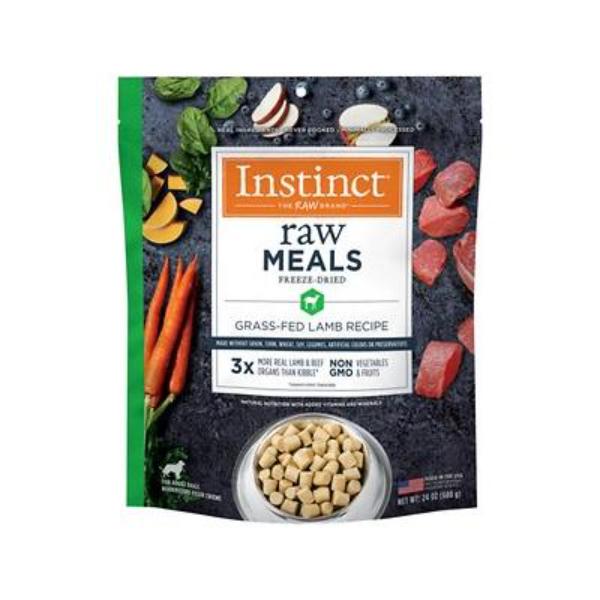 65061423 24 oz Freeze Dried Raw Meals Grain Free Grass Fed Lamb Recipe Dog Food