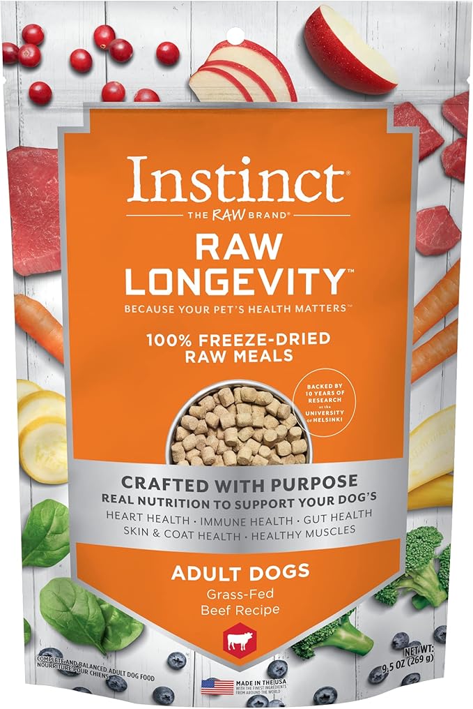 Picture of Natures Variety - Instinct 65072143 9.5 oz NV Longevity Freeze Dried Beef Dog Food
