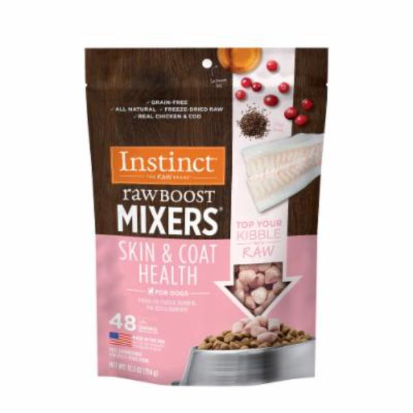 65070123 12.5 oz Freeze Dried Raw Boost Mixers Grain Free Skin & Coat Health Recipe All Natural Dog Food Topper
