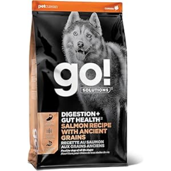 Picture of Petcurean 77100048 Go Solutions Digestion Gut Health Salmon Recipe Dry Dog Food with Ancient Grains - 22 lbs