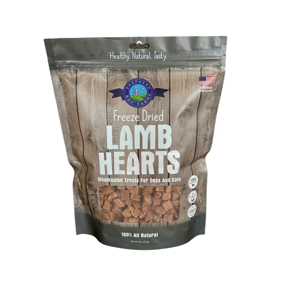 82704705 8 oz Lamb Heart Freeze Dried Dog Treats & Kibble Topper